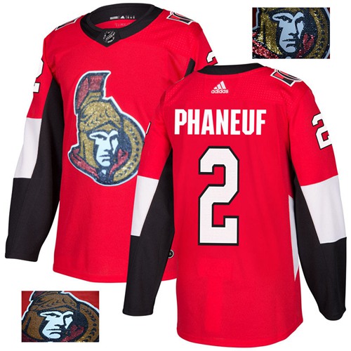 Adidas Senators #2 Dion Phaneuf Red Home Authentic Fashion Gold Stitched NHL Jersey